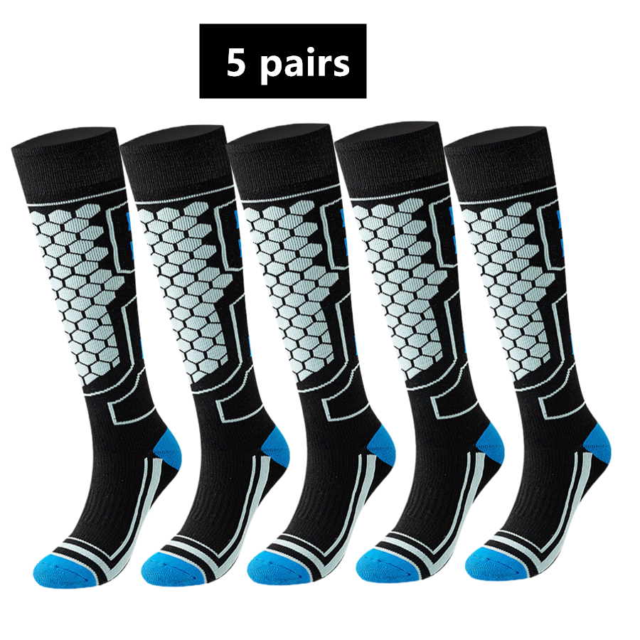 Thermal Sock Winter - 5pairs hiking outdoor knee high thermal