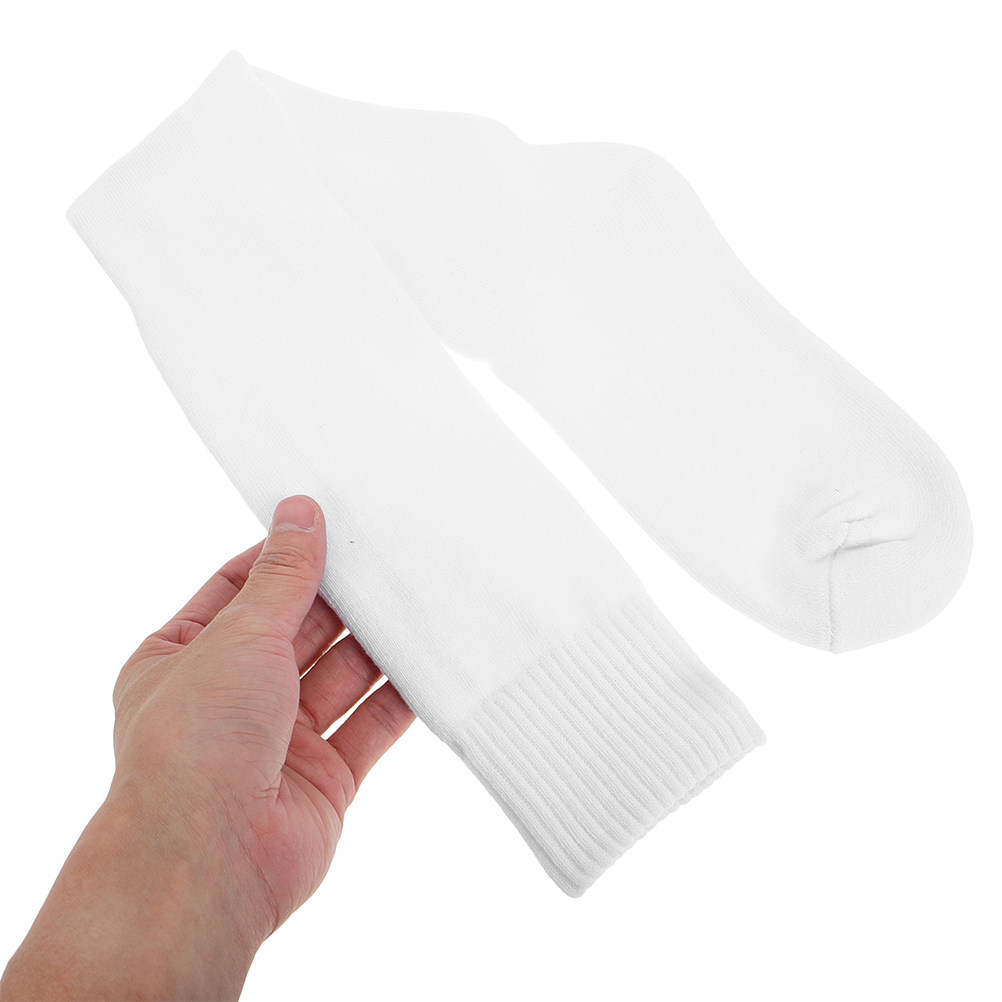 Athletic Sock Cushion - 1Pair White Fencing Competition Socks Knee