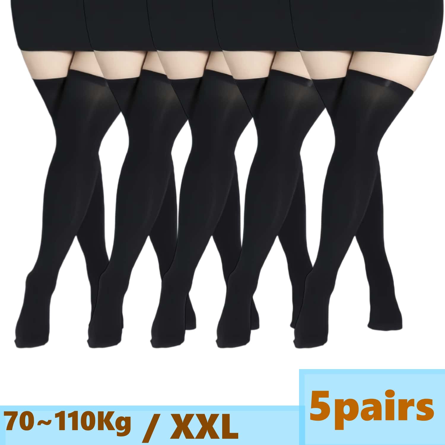 Thigh High Sock Stay Up - Woman Plus Size Lace Thigh High