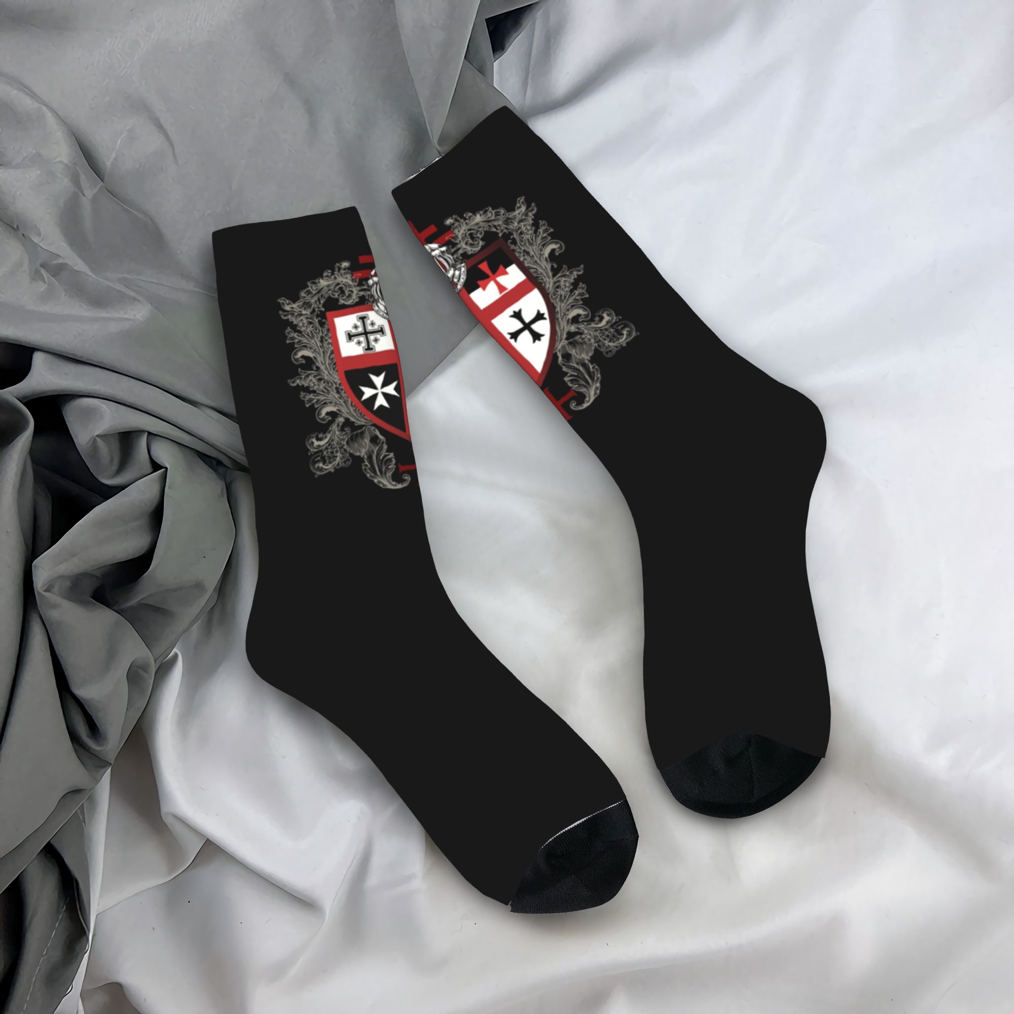 Dress Sock Men - Custom Knights Templar Cross Shield Dress