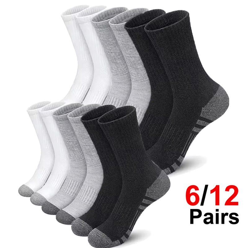 Men's 6 Pairs Pack High Perfor - đánh giá và giá Cotton Crew Sock Pack