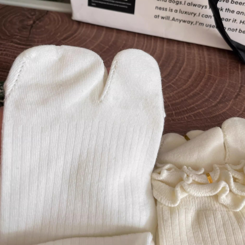 Ruffle Cuff Tabi Crew Socks So - đánh giá và giá Toe Sock Split