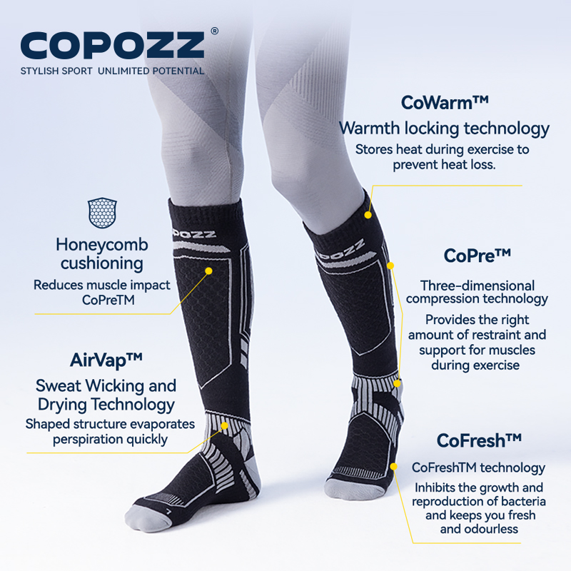 COPOZZ Merino Wool Winter Ski  - đánh giá và giá Thermal Sock Winter
