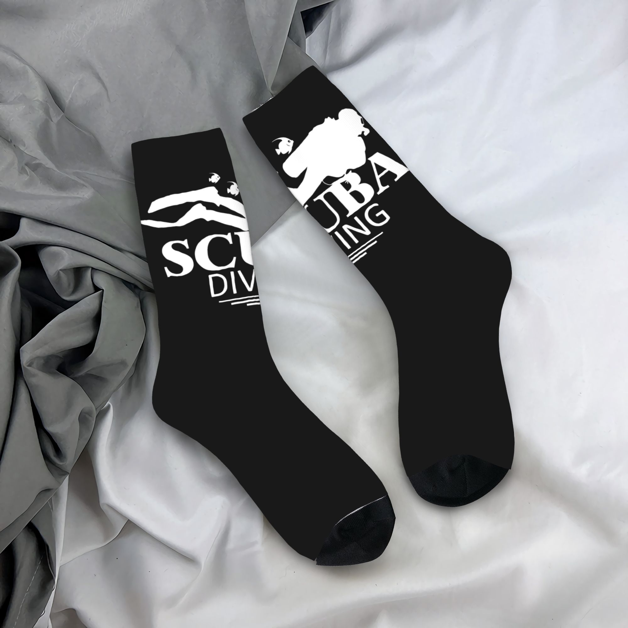 Custom Funny Scuba Diving Men  - đánh giá và giá Dress Sock Men