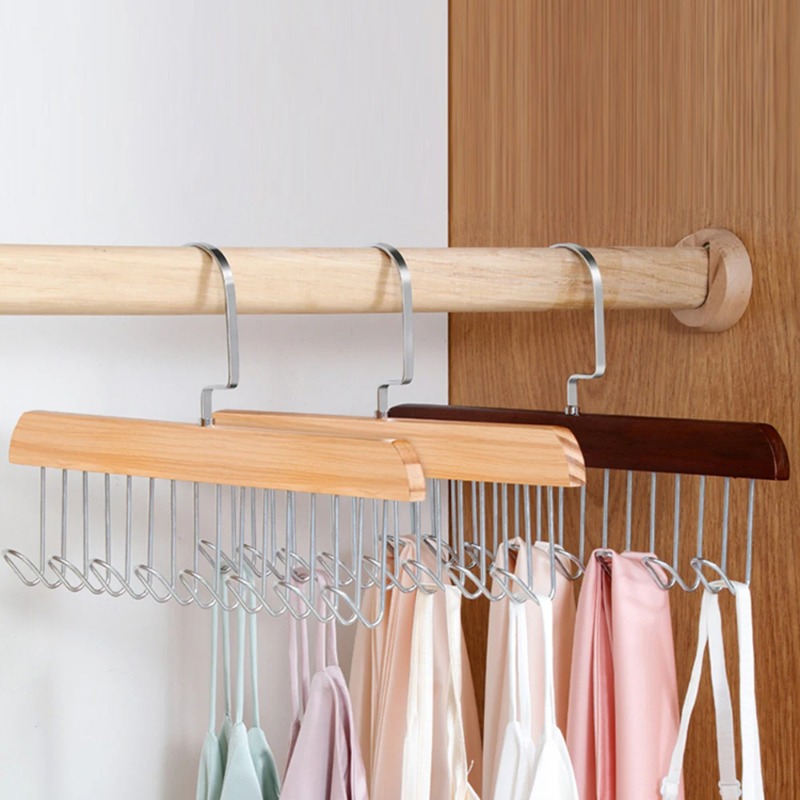 Solid Wood Eight-hook Hanger M - đánh giá và giá Sock Organizer Tray