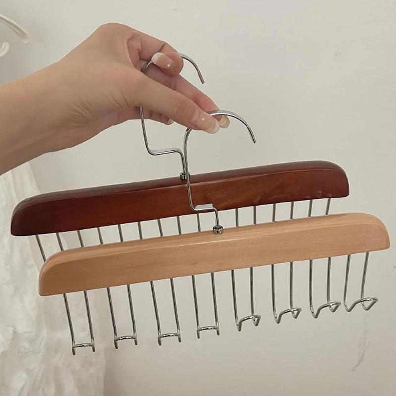 Solid Wood Eight-hook Hanger M - đánh giá và giá Sock Organizer Tray