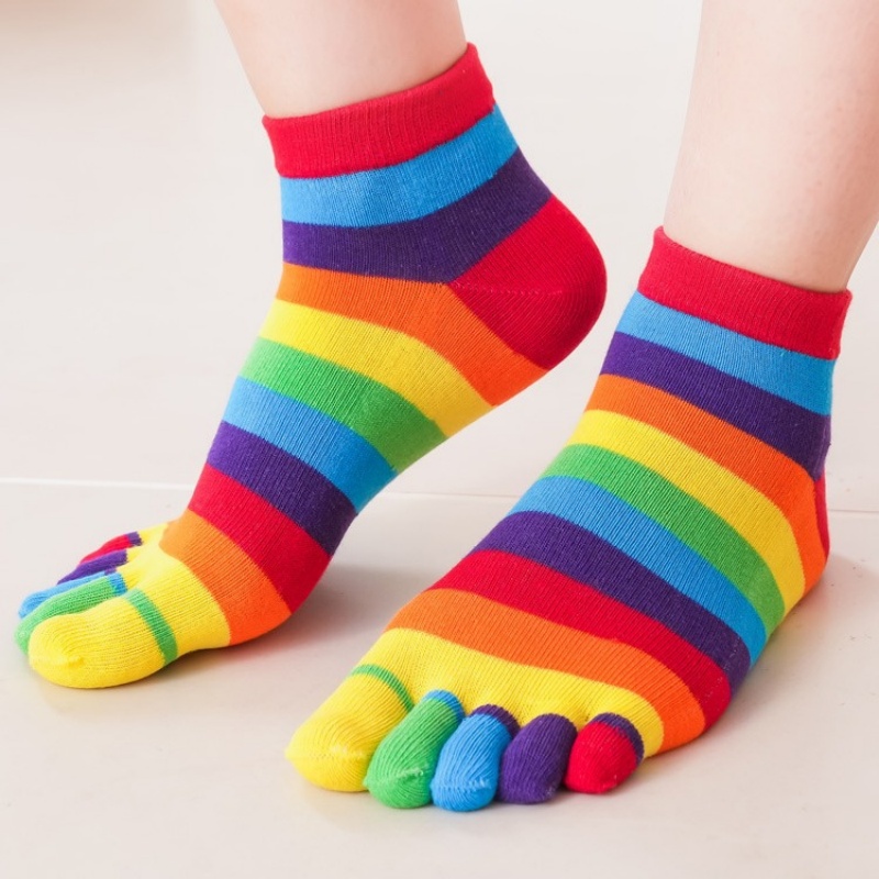 Women's Socks Rainbow Striped  - đánh giá và giá Toe Sock Split