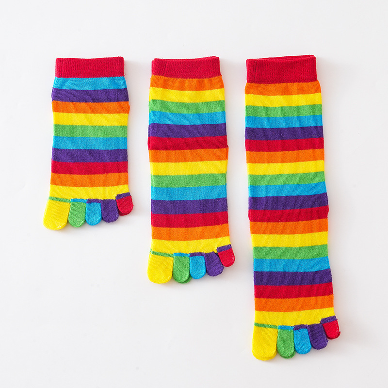 Women's Socks Rainbow Striped  - đánh giá và giá Toe Sock Split