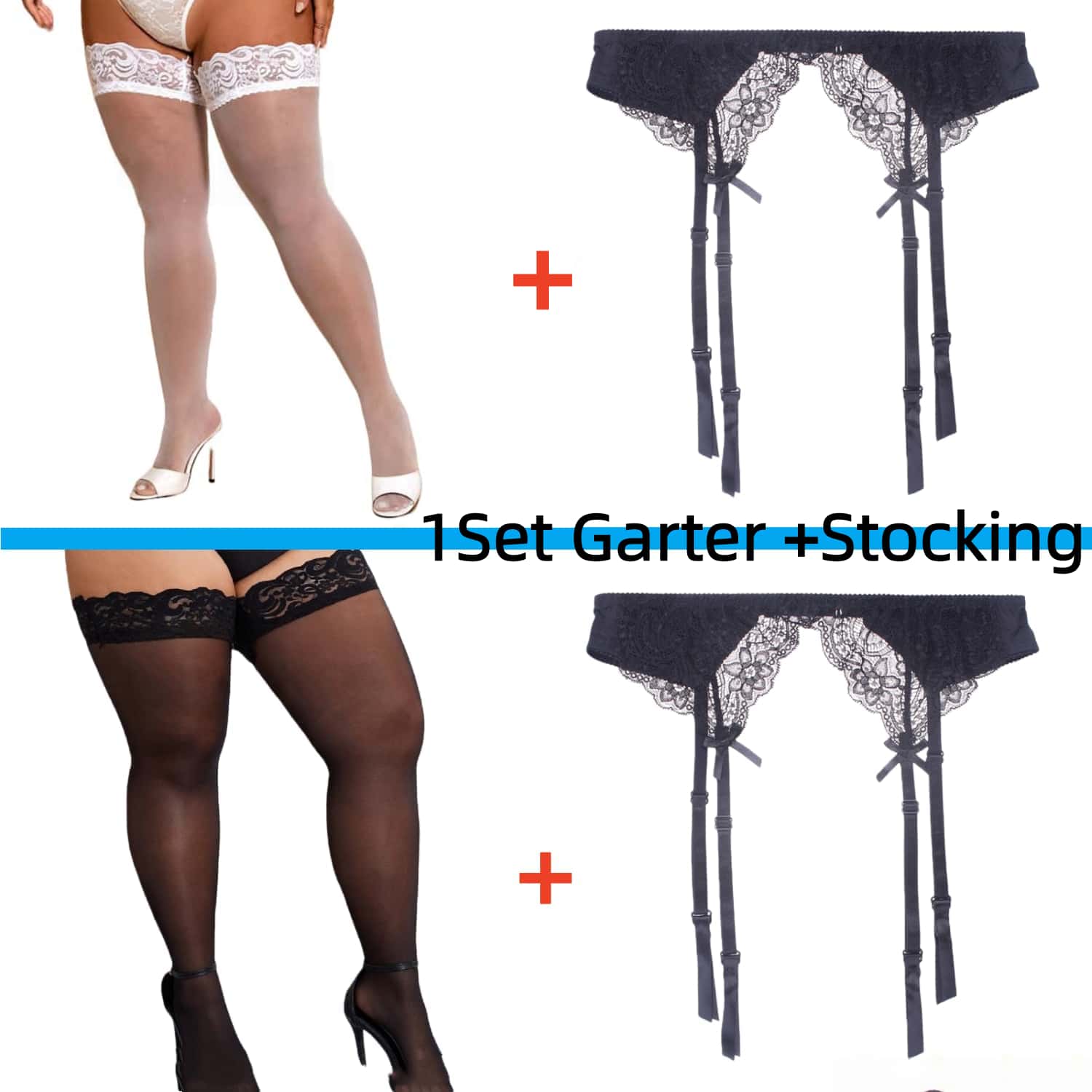 2PCS Women's Suspender Lace St - đánh giá và giá Tights Pantyhose Sheer
