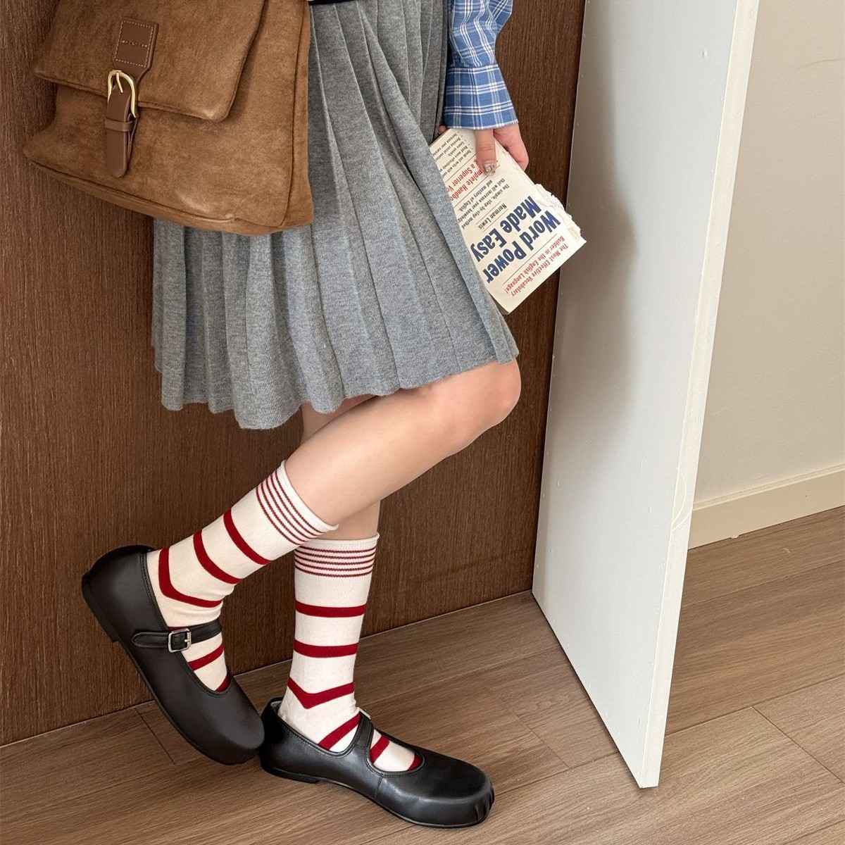SP&CITY Korean Winter Striped  - đánh giá và giá Silk Sock Bamboo