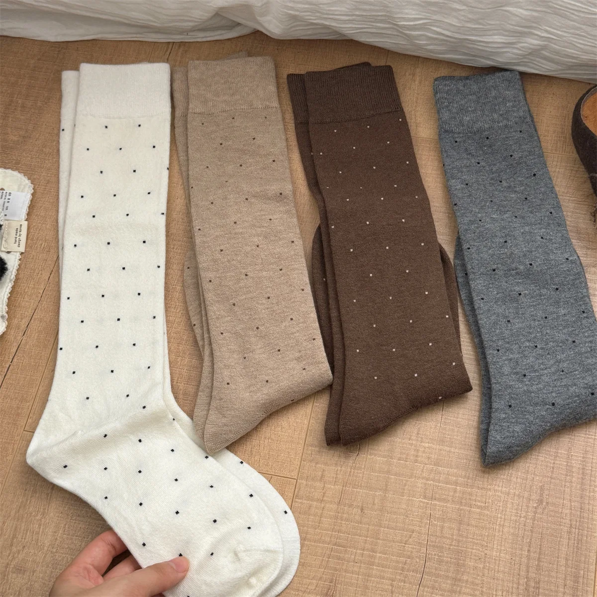 SP&CITY Winter Sweet Polka Dot - đánh giá và giá Silk Sock Bamboo
