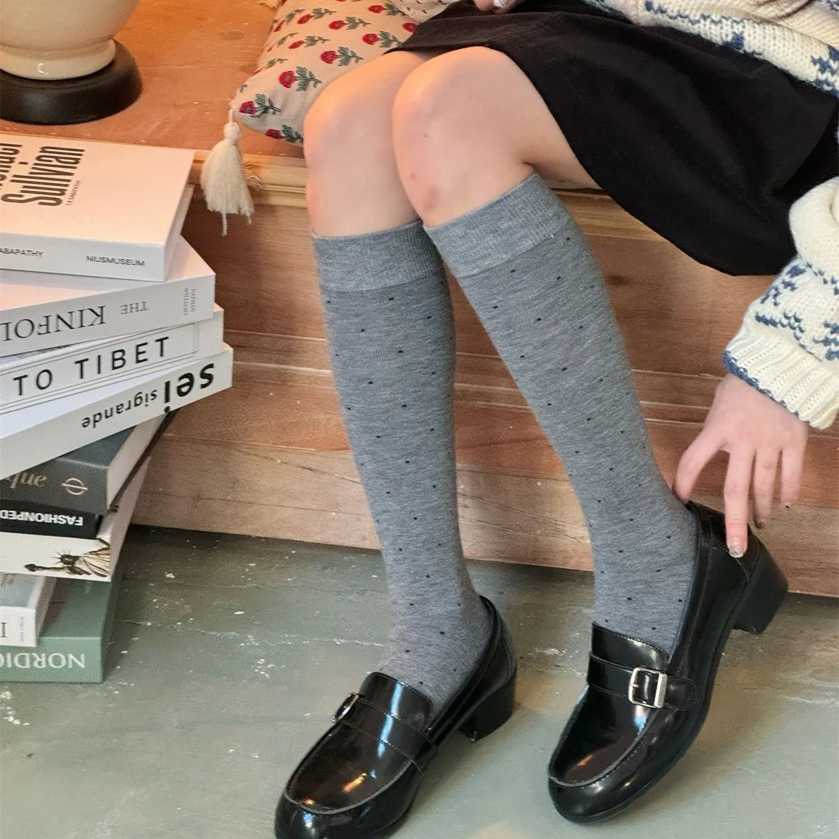 SP&CITY Winter Sweet Polka Dot - đánh giá và giá Silk Sock Bamboo