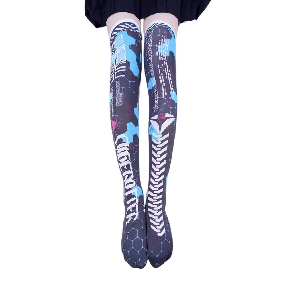 Anime Game Robot AI Mech Stock - đánh giá và giá Knee High Sock Women