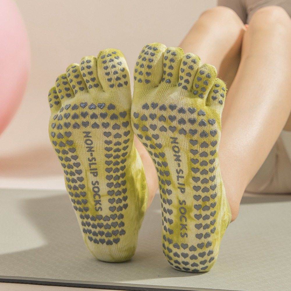 Women's Tie-Dye Five-Finger Gr - đánh giá và giá Grip Sock Yoga