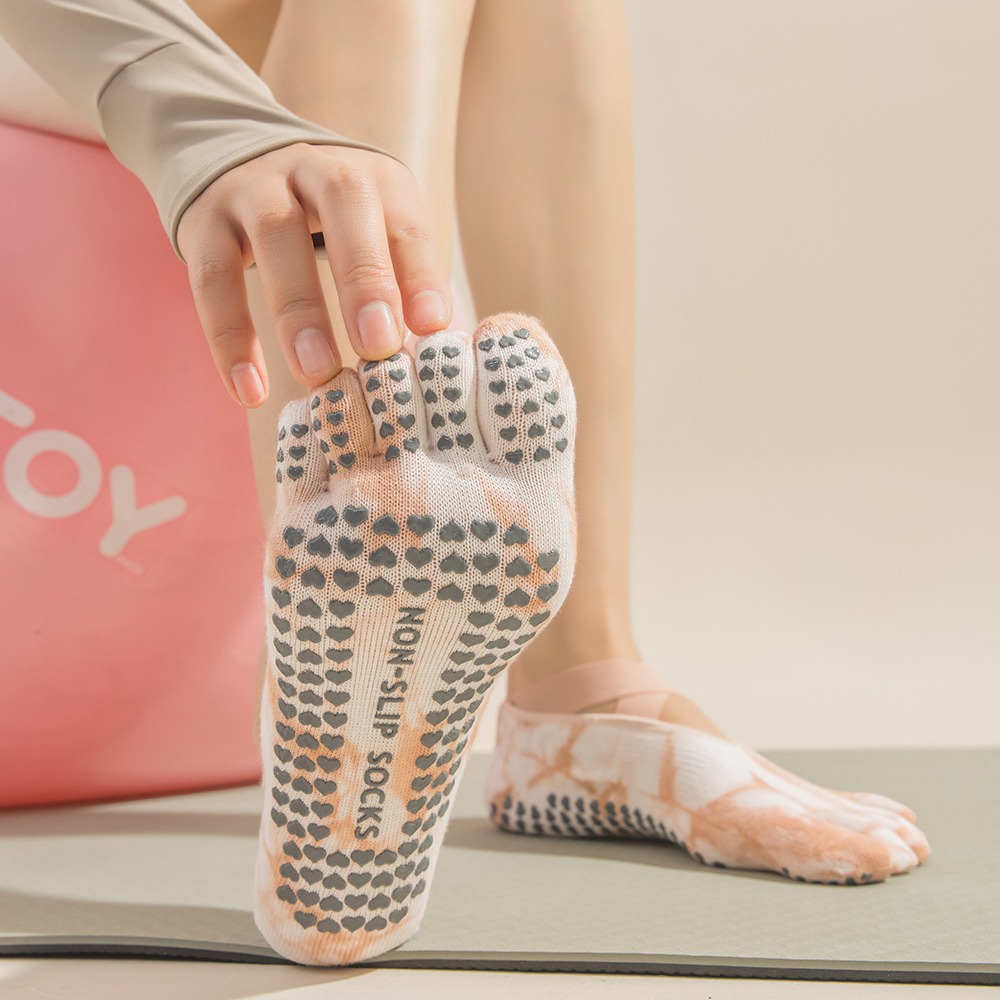 Women's Tie-Dye Five-Finger Gr - đánh giá và giá Grip Sock Yoga