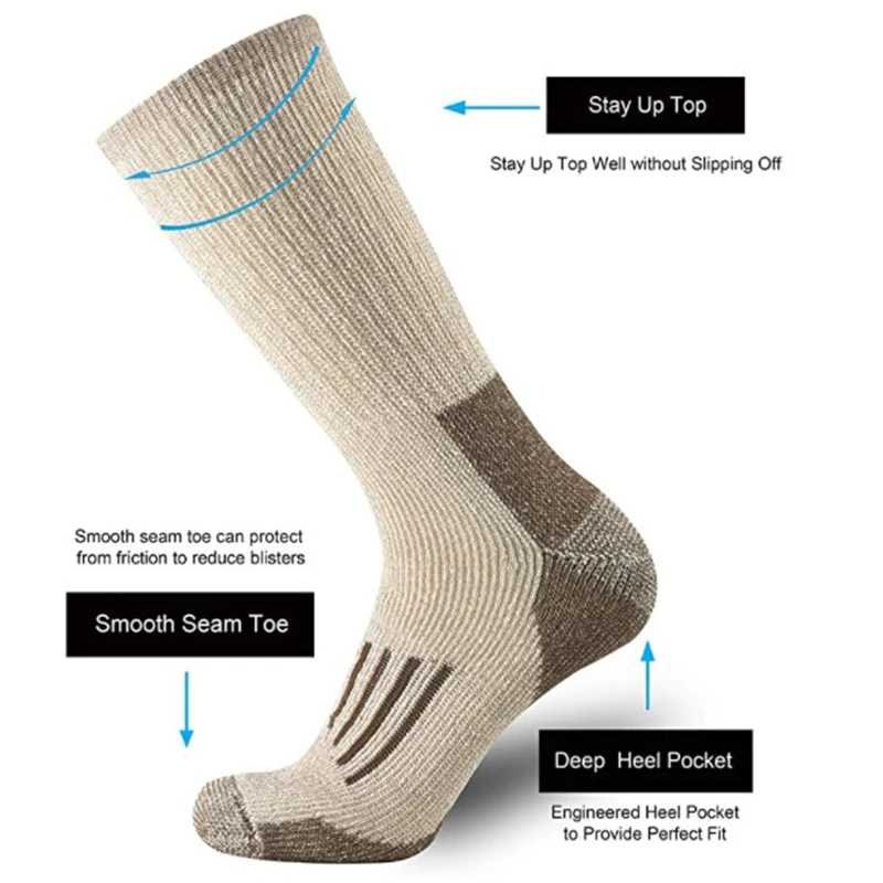 80% Wool Socks Thicken Warm Hi - đánh giá và giá Wool Hiking Sock