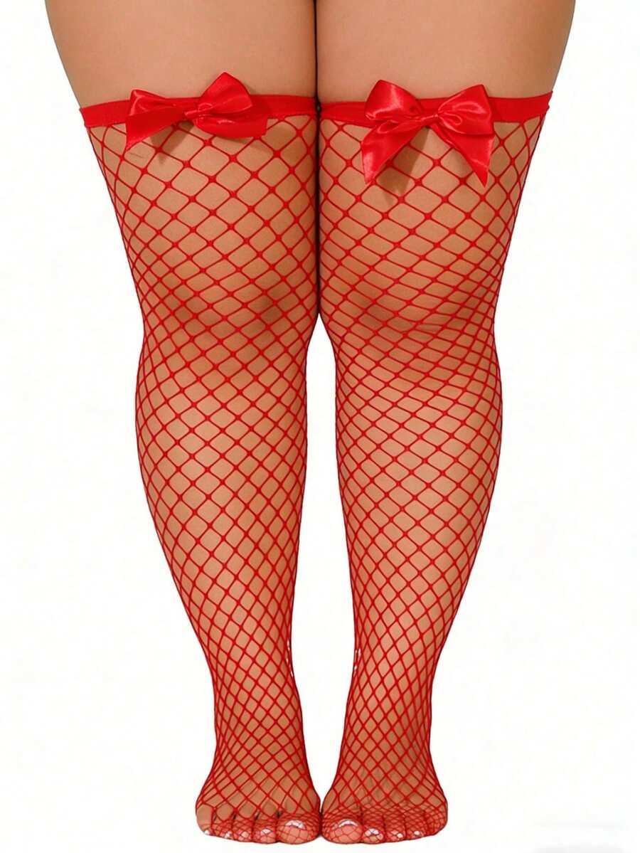 Bow Decor Fishnet Thigh High S - đánh giá và giá Fishnet Stocking Women