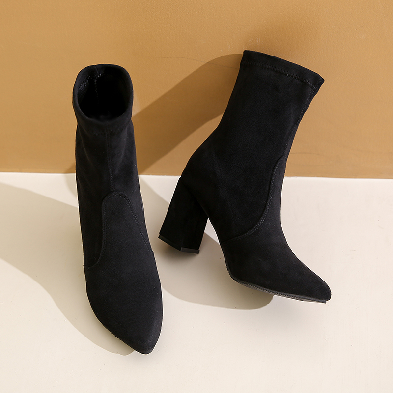 Winter new style chunky heel f - đánh giá và giá No Show Sock Women
