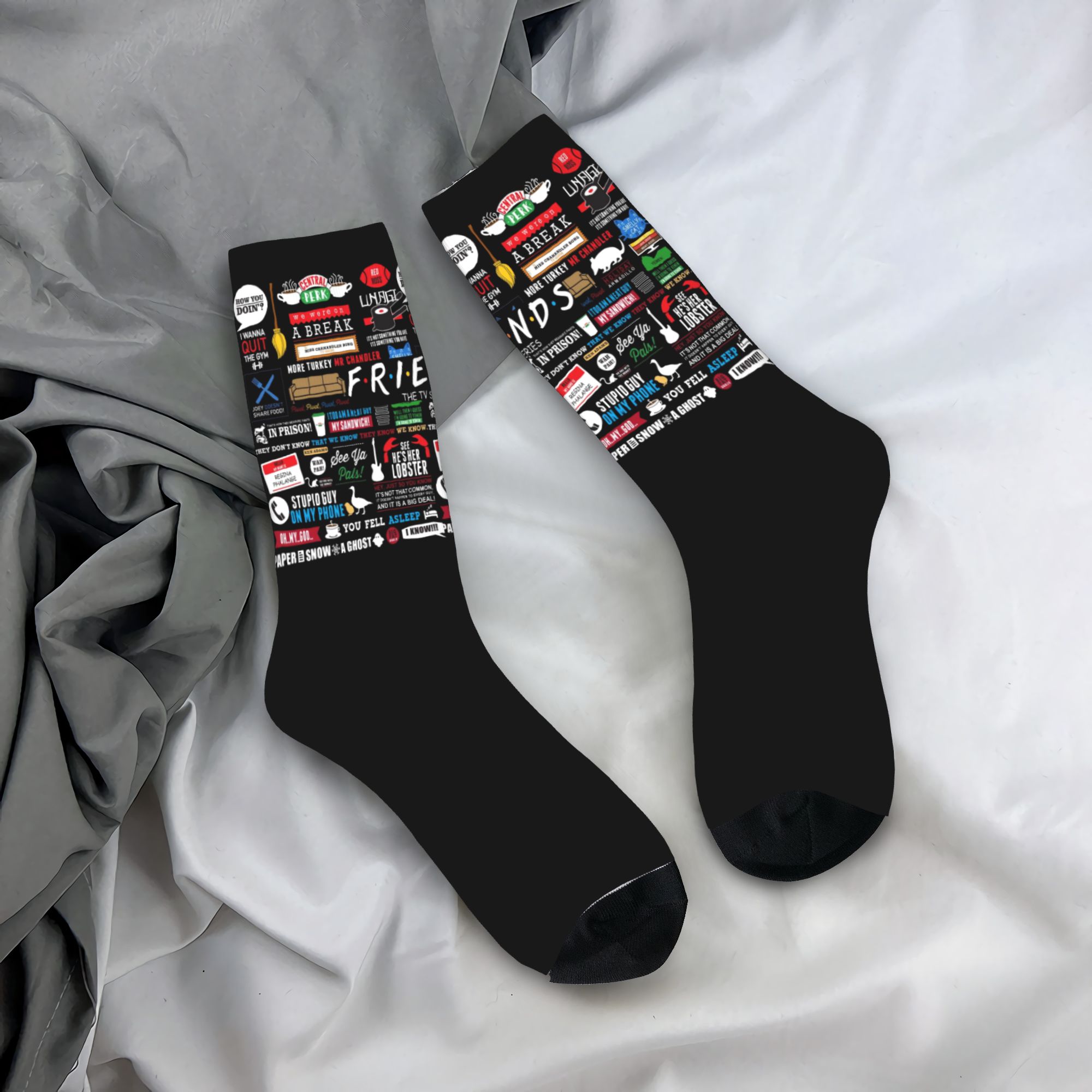 Custom Cute Funny TV Show Frie - đánh giá và giá No Show Sock Women
