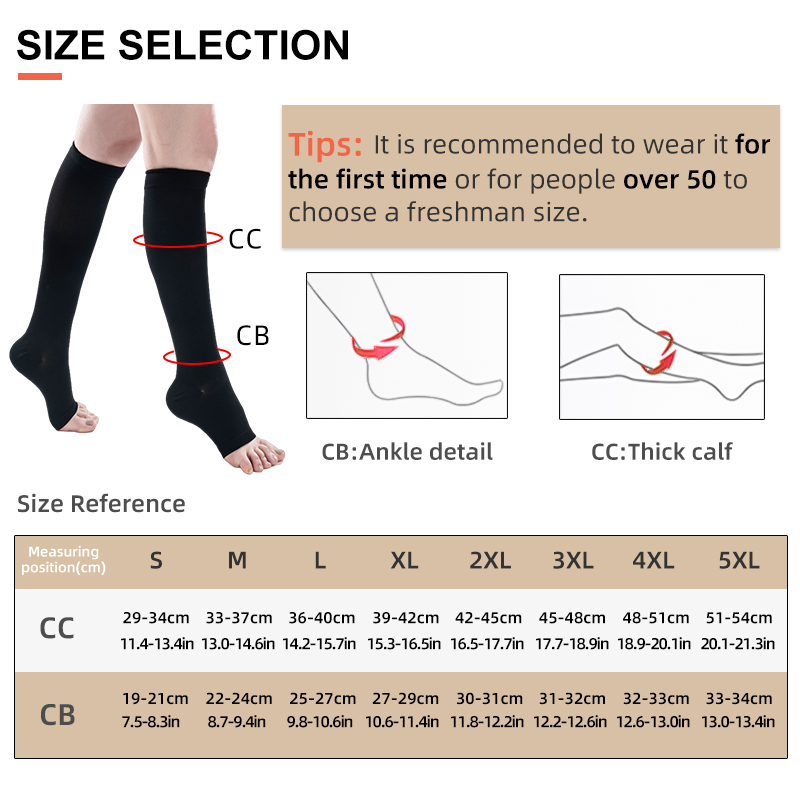 S-5XL 2pcs/Pair Medical Compre - đánh giá và giá Compression Sock Medical